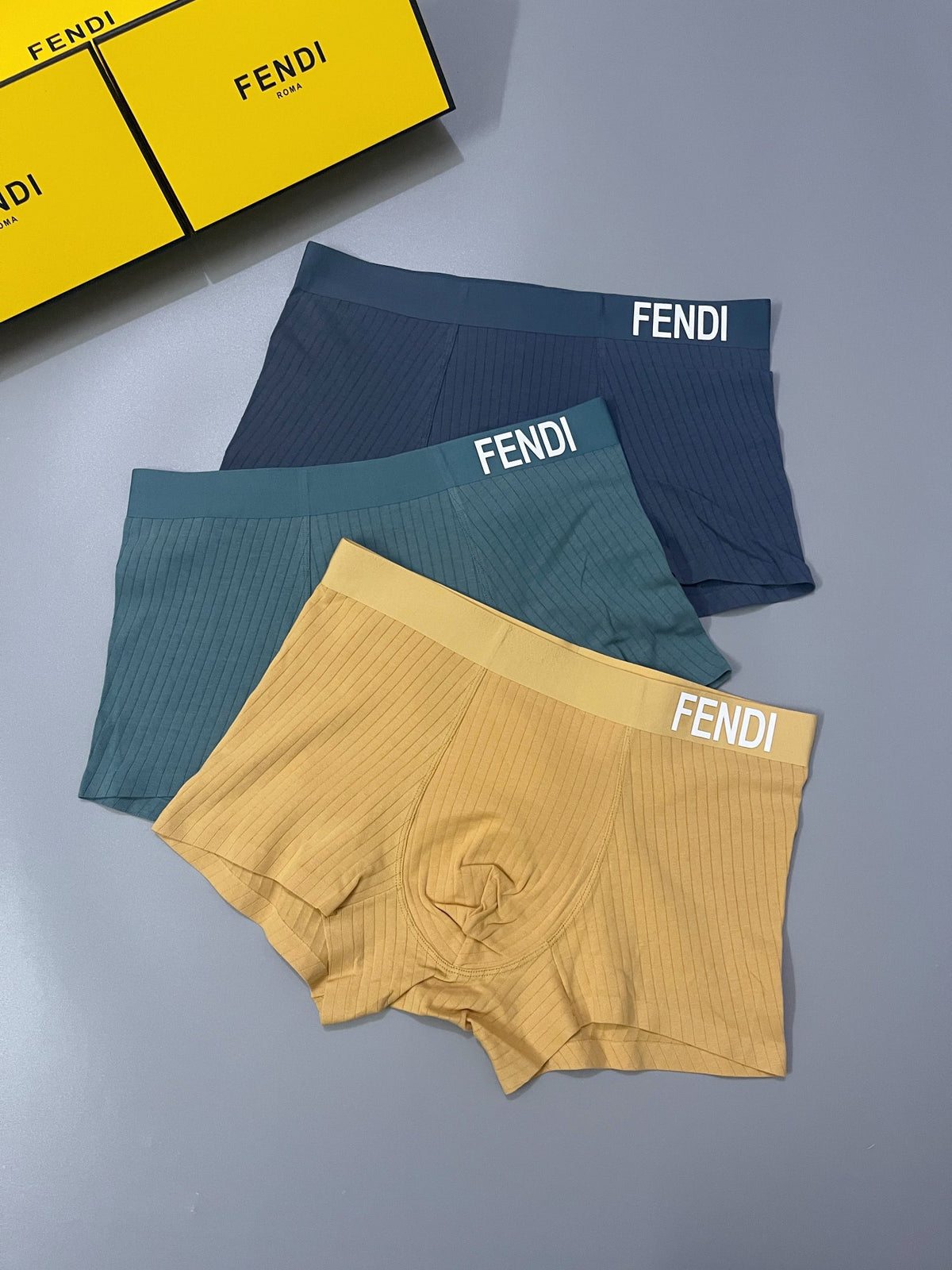 Fendi ribbed side lettering boxer briefs - view 4