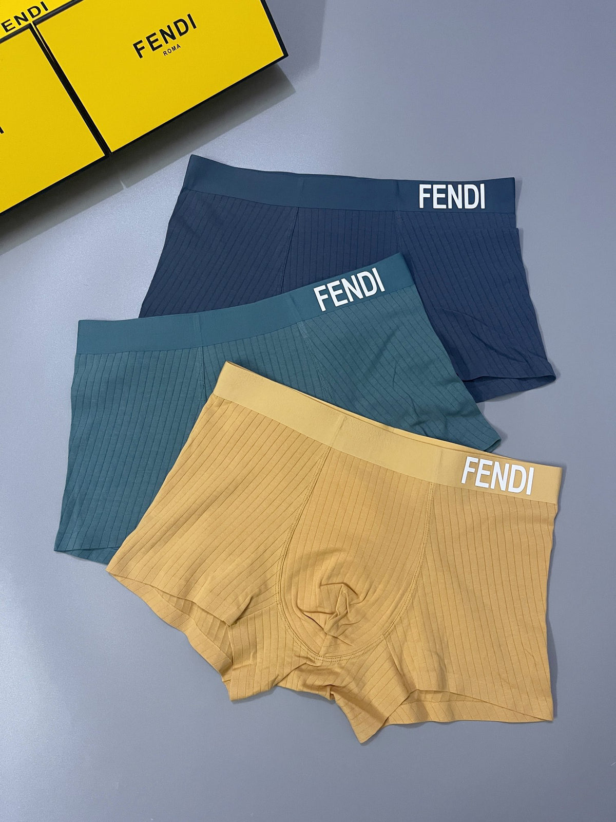 Fendi ribbed side lettering boxer briefs - view 2
