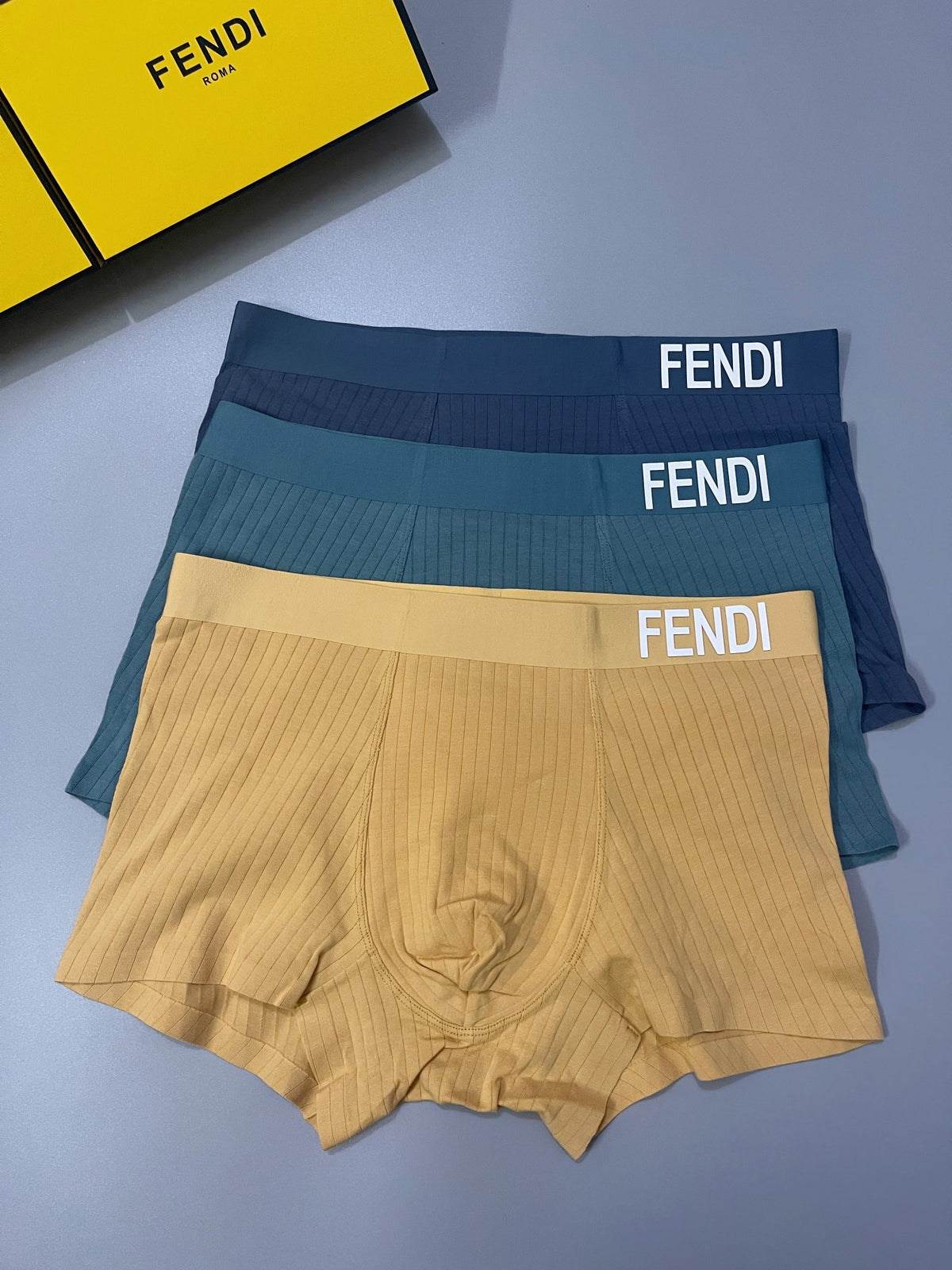 Fendi ribbed side lettering boxer briefs - view 3