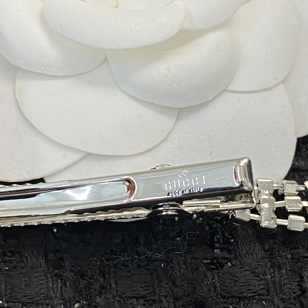 Gucci Crystal Letter Hair Barrette - album image 3