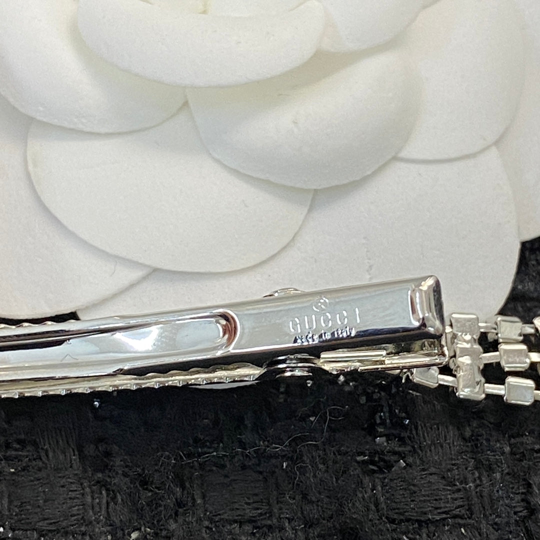 Gucci Crystal Letter Hair Barrette - album image 3