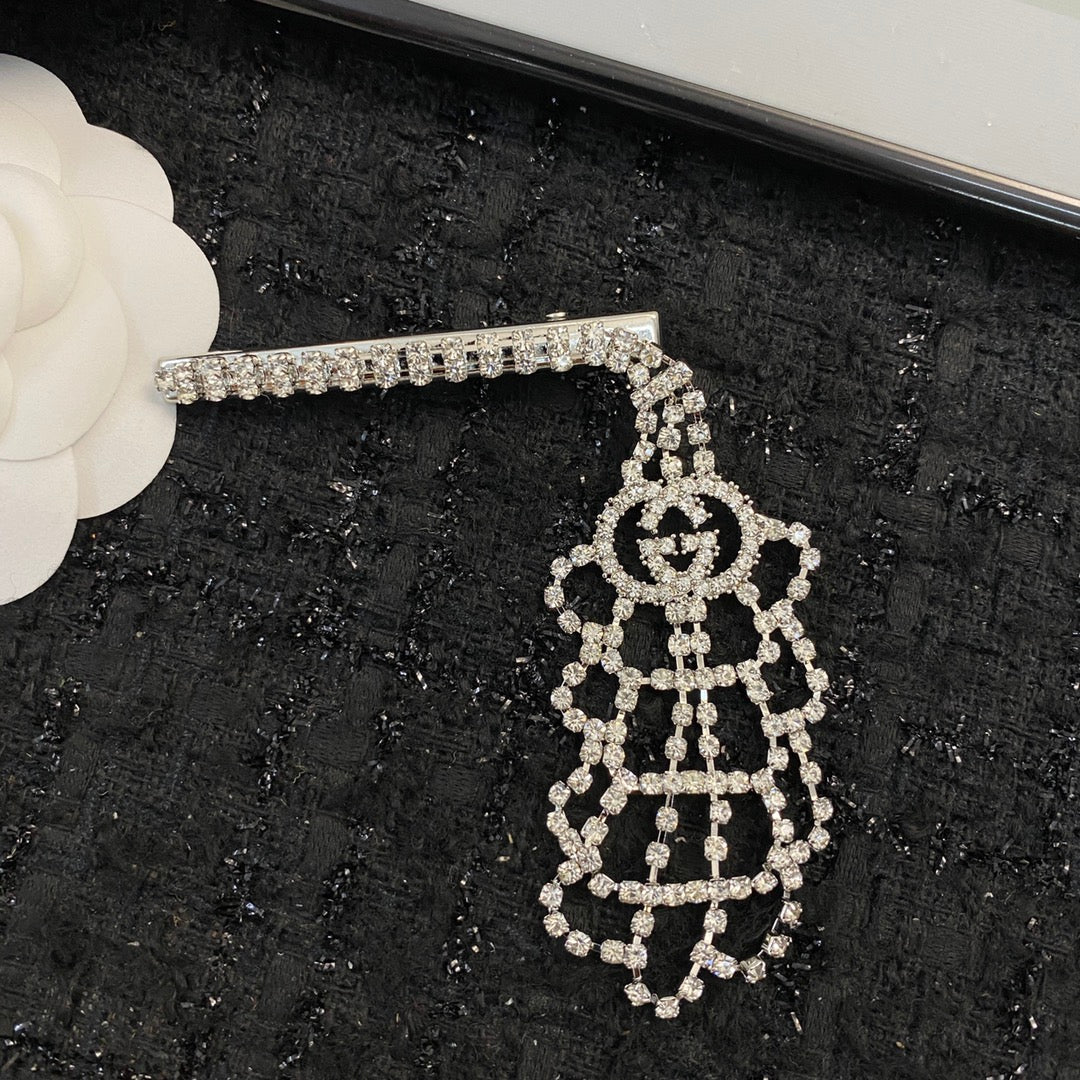 Gucci Crystal Letter Hair Barrette - album image 5