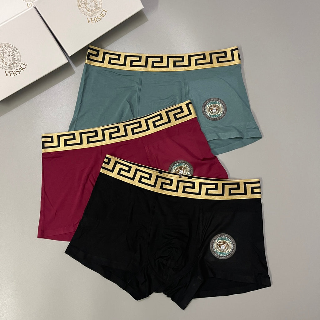 Versace small round medallion boxer briefs - view 1