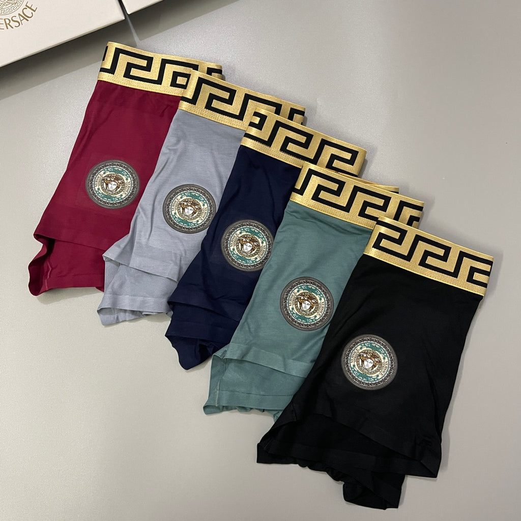 Versace small round medallion boxer briefs - view 9