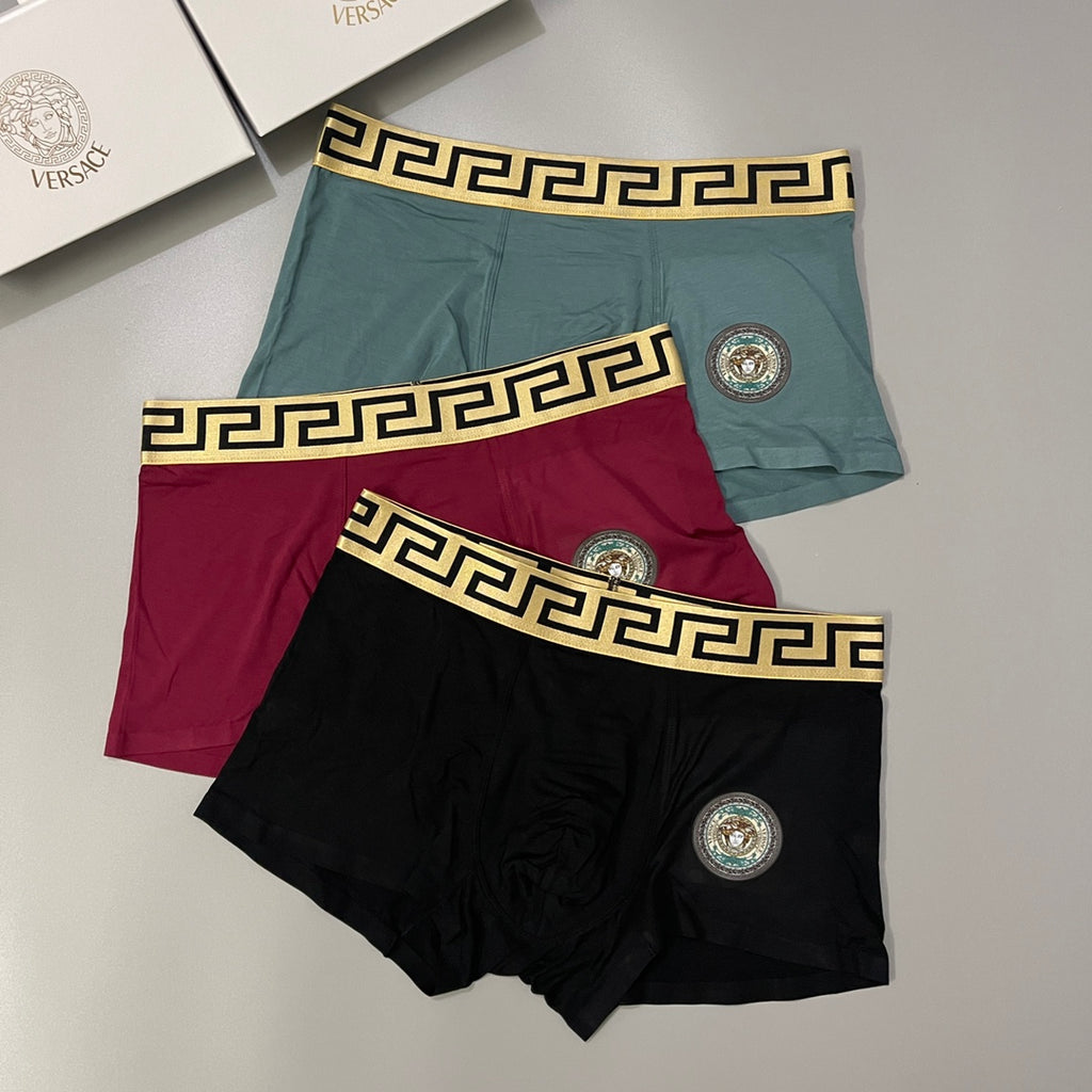 Versace small round medallion boxer briefs - view 2