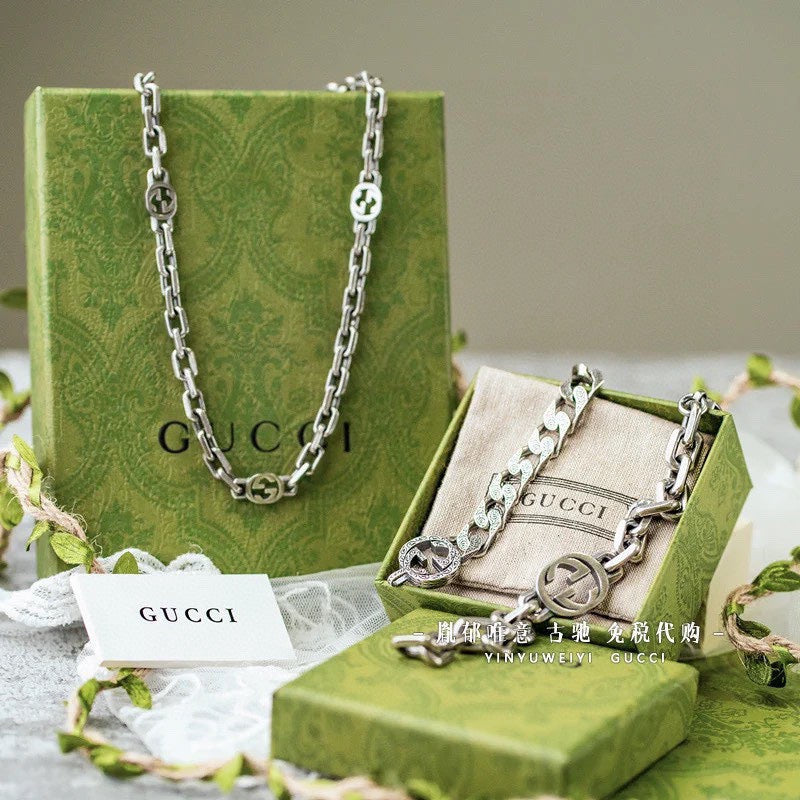 Gucci Silver-Tone Interlocking G Chain Jewelry Options - album image 1