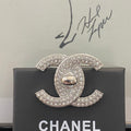 Chanel Interlocking C Crystal Accent Brooch - album image 1