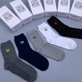 Loewe small contrast anagram crew socks - view 1