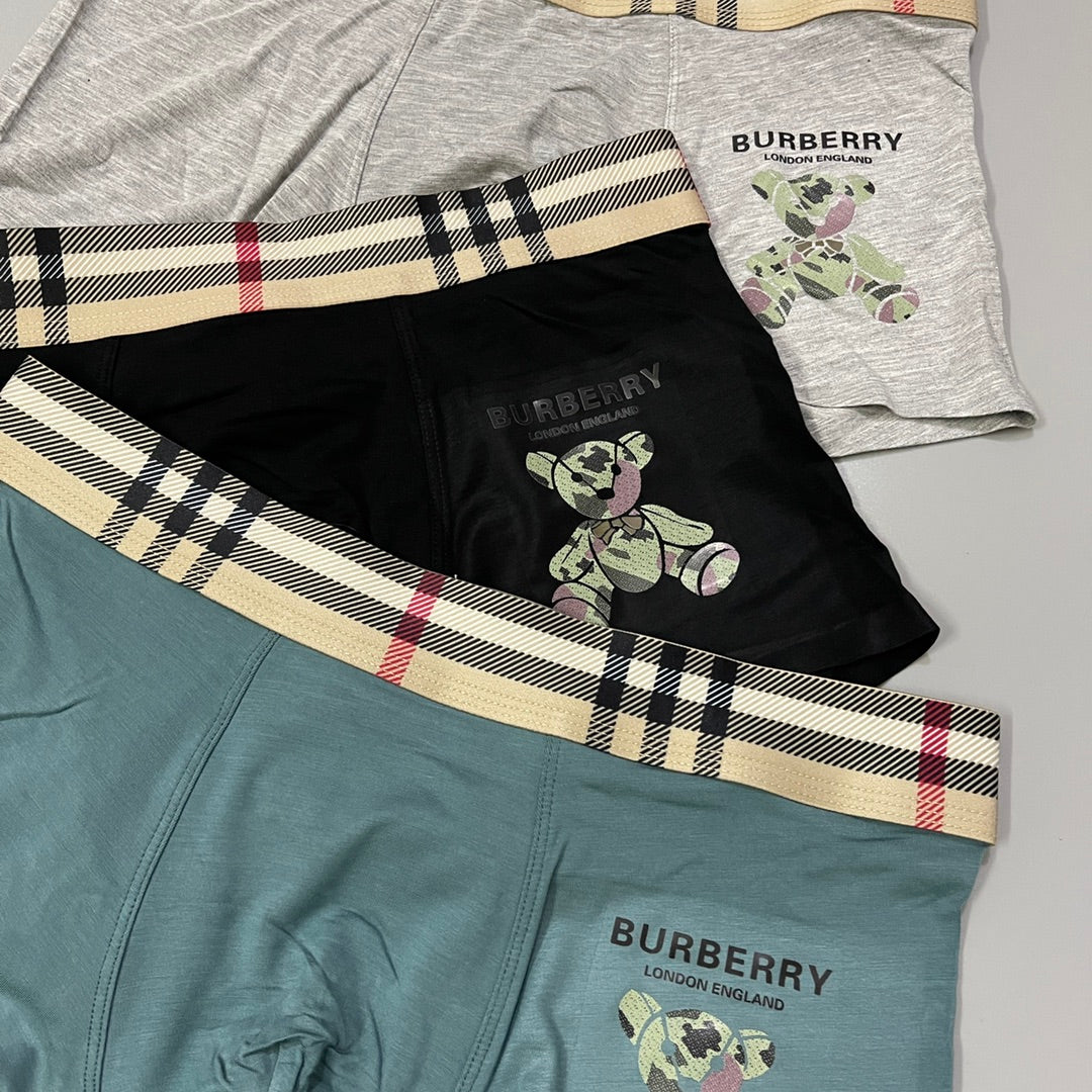 Burberry check waist illustrated bear boxer briefs - view 3