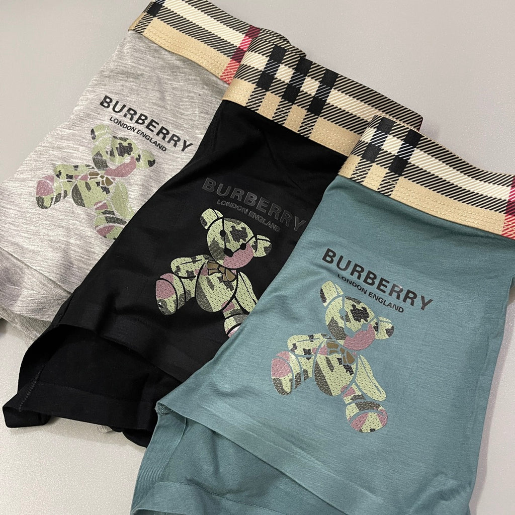Burberry check waist illustrated bear boxer briefs - view 6