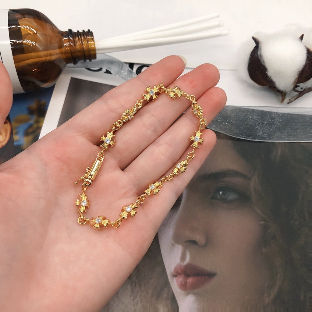 Chrome Hearts Gold-Tone Cross Link Bracelet - album image 5