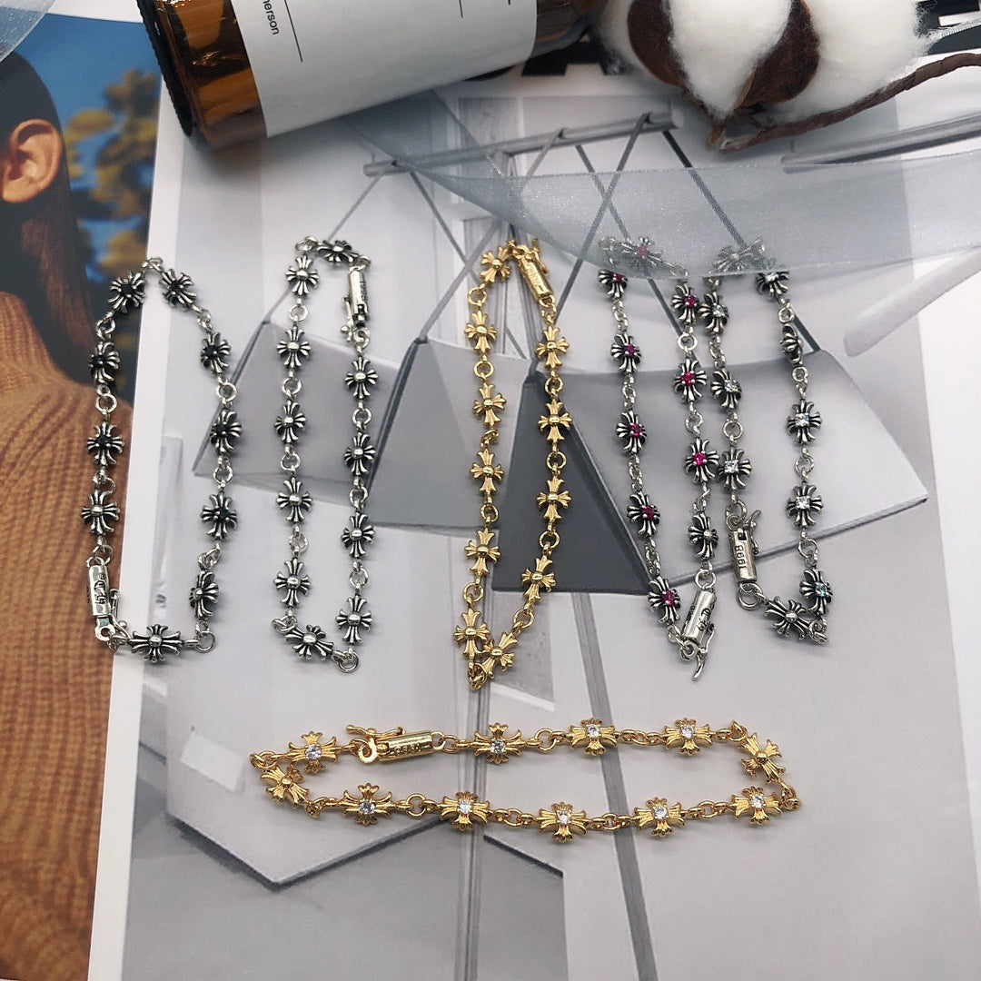 Chrome Hearts Gold-Tone Cross Link Bracelet - album image 4