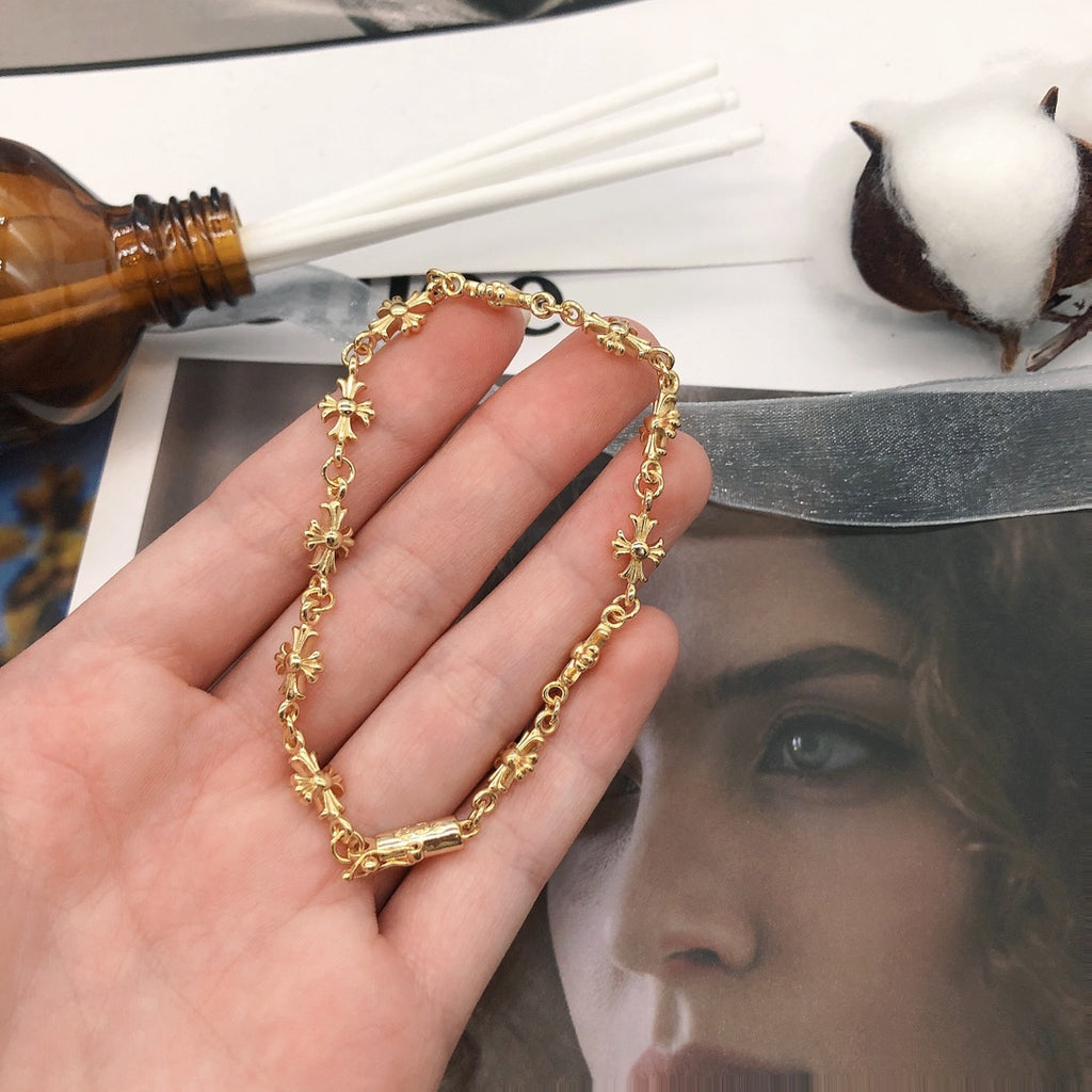 Chrome Hearts Gold-Tone Cross Link Bracelet - album image 7