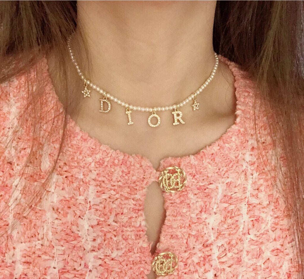 Dior Pearl-Look Letter Charm Necklace - product image 14
