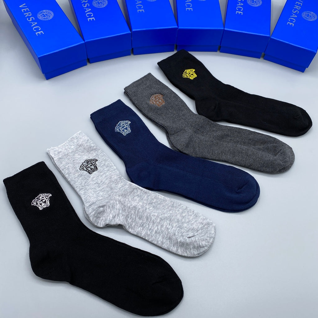 Versace small colored medusa crew socks - view 1
