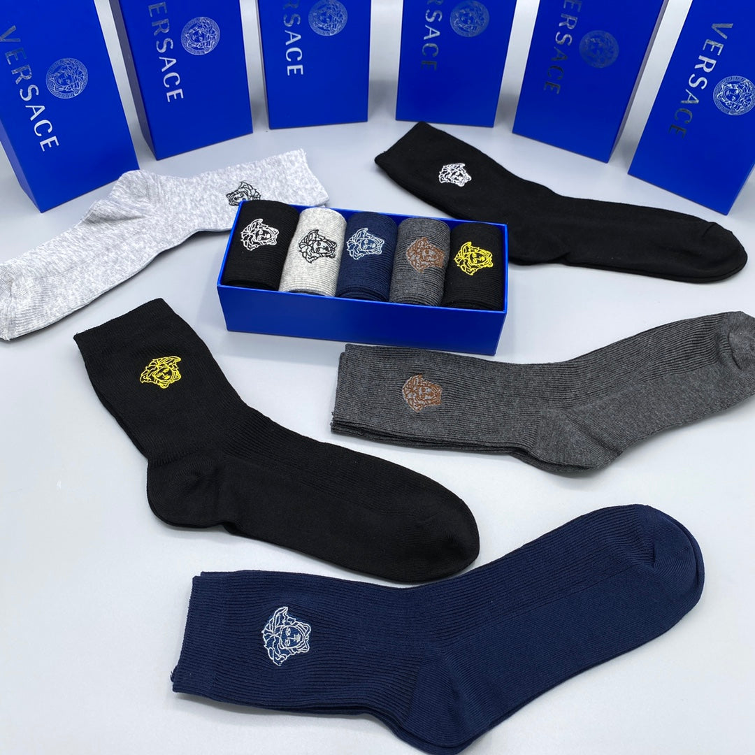 Versace small colored medusa crew socks - view 9