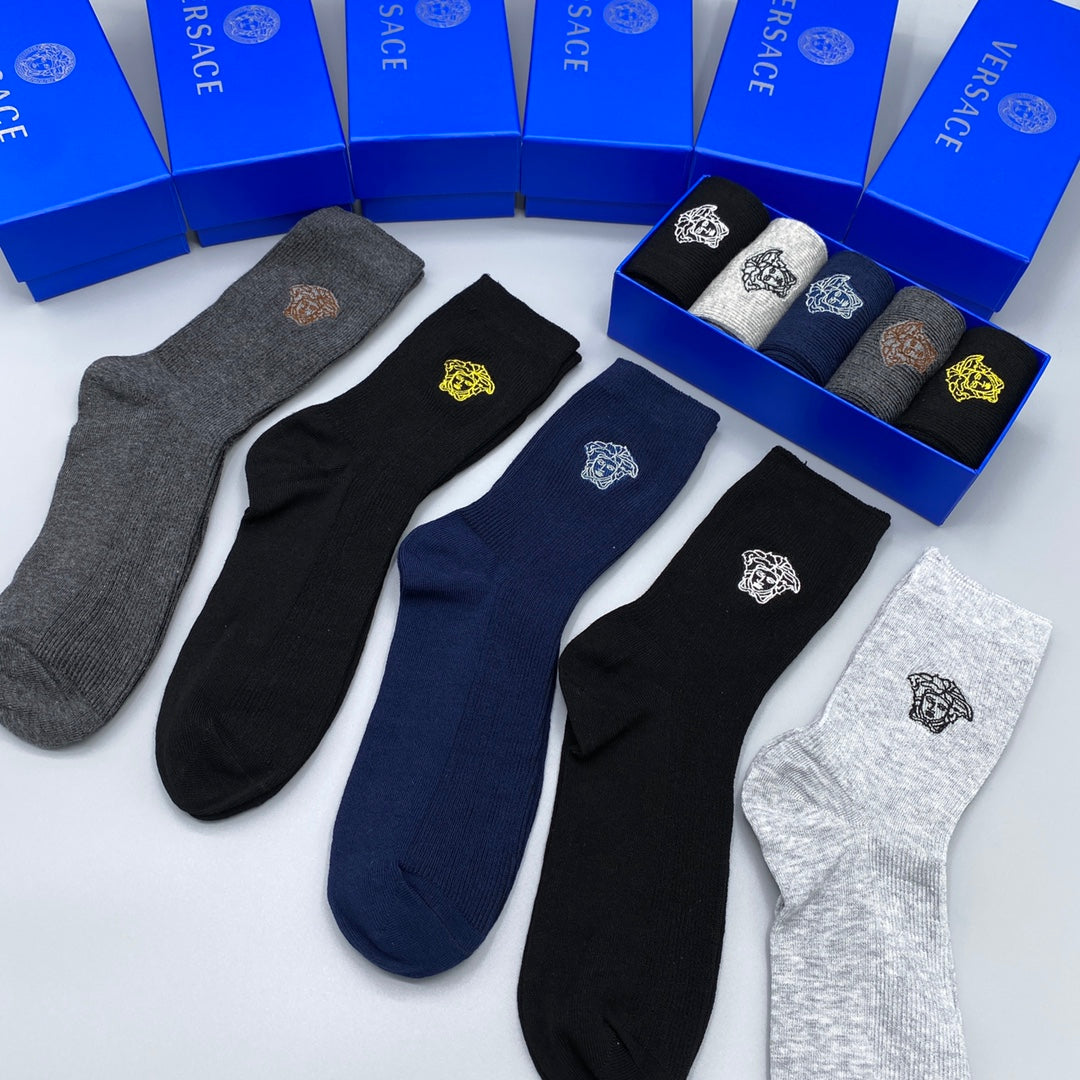 Versace small colored medusa crew socks - view 4
