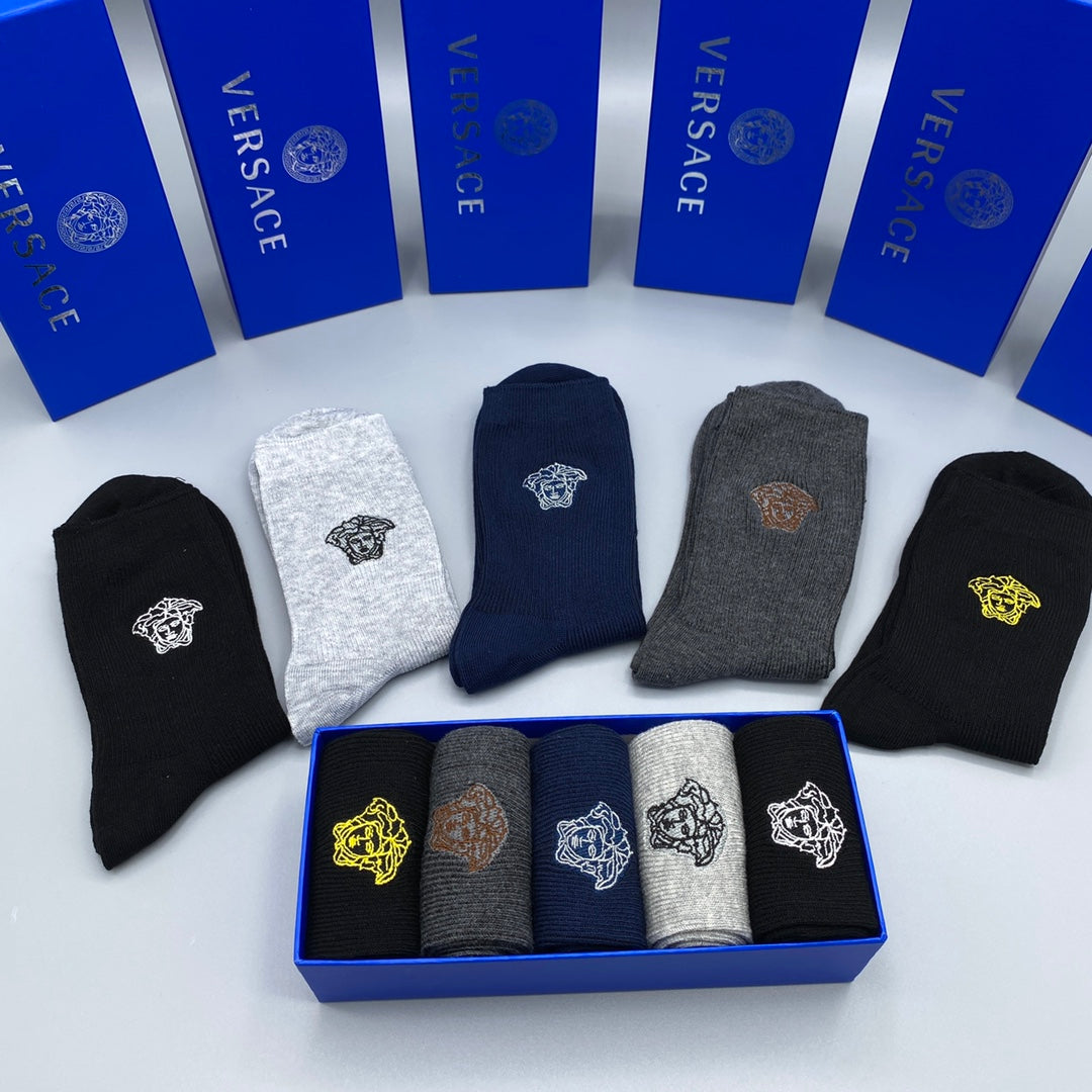 Versace small colored medusa crew socks - view 7