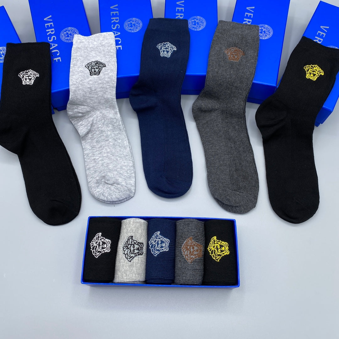 Versace small colored medusa crew socks - view 3