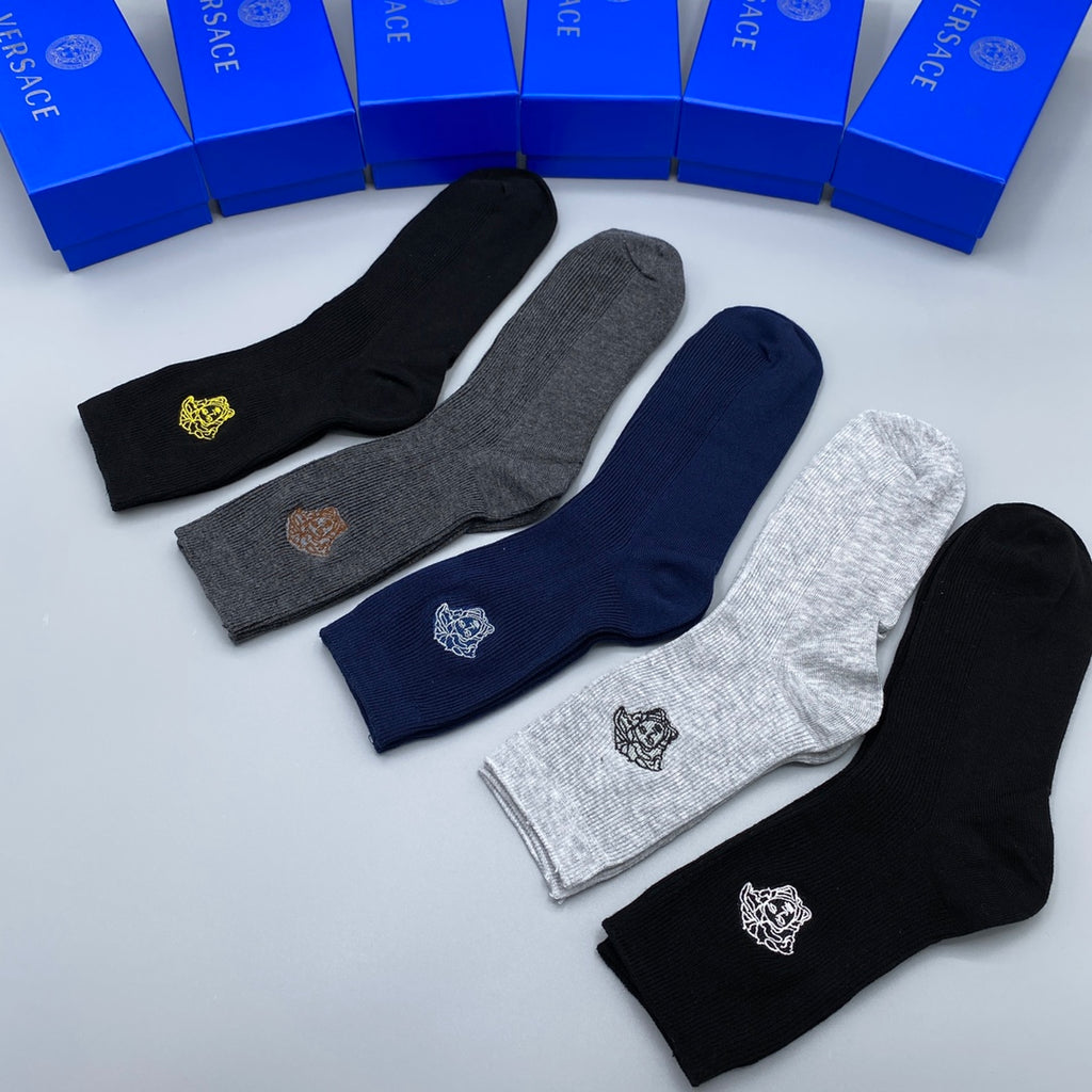 Versace small colored medusa crew socks - view 5
