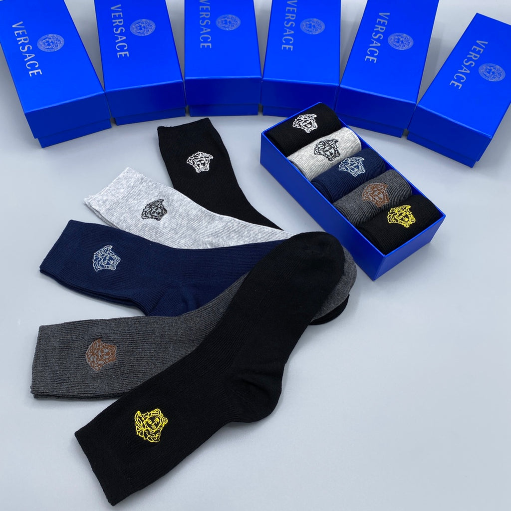 Versace small colored medusa crew socks - view 2
