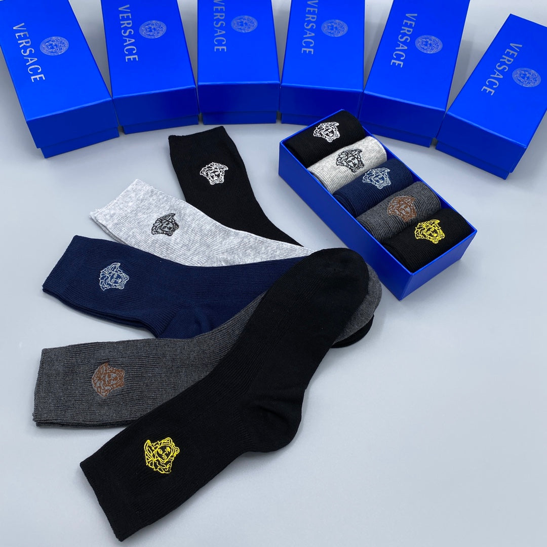 Versace small colored medusa crew socks - view 2