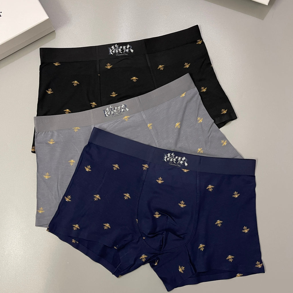 Dior gold bee pattern boxer briefs - view 2