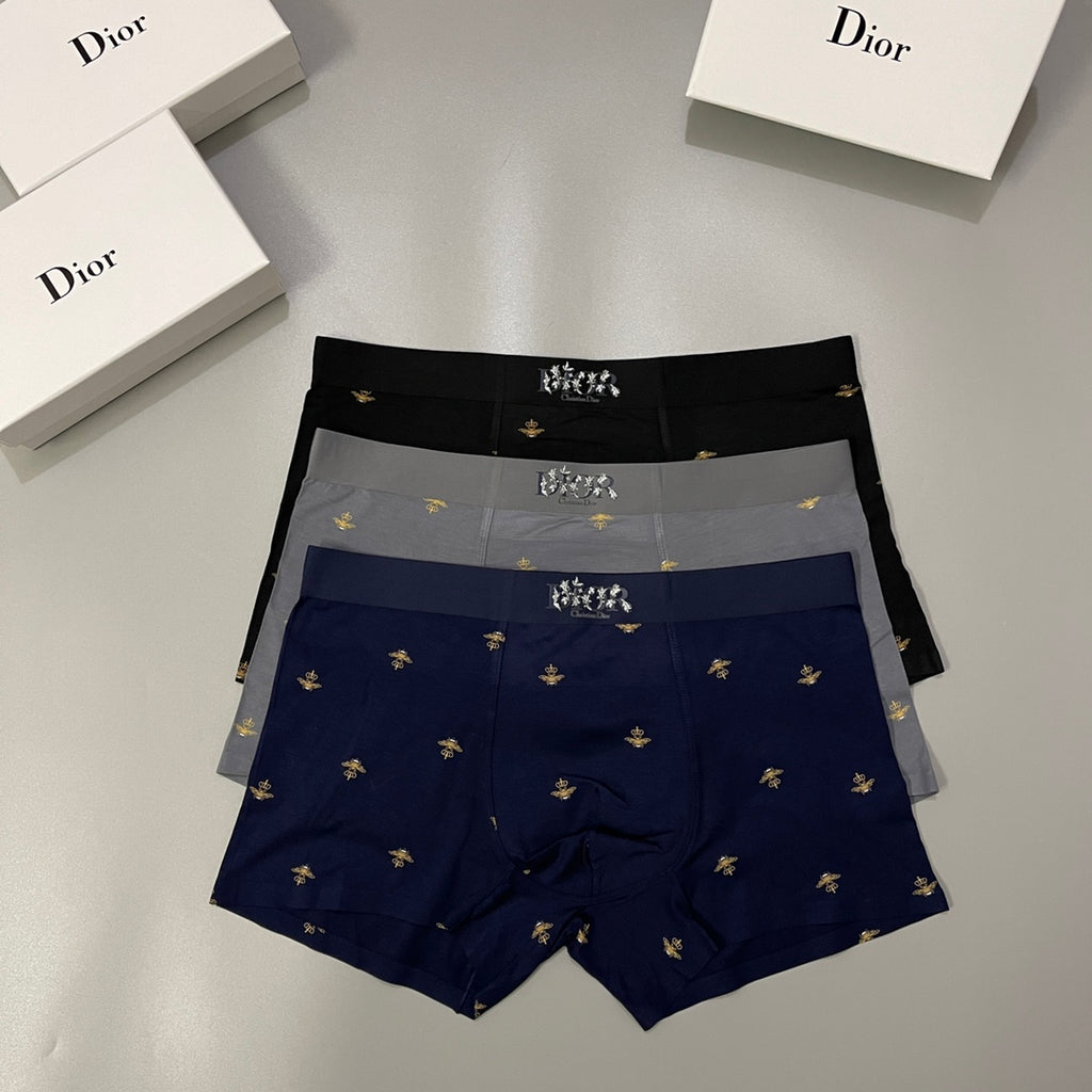 Dior gold bee pattern boxer briefs - view 3
