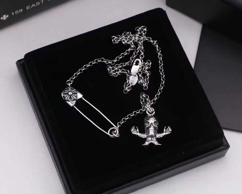 Chrome Hearts Skeleton Pin Charm Necklace - album image 4