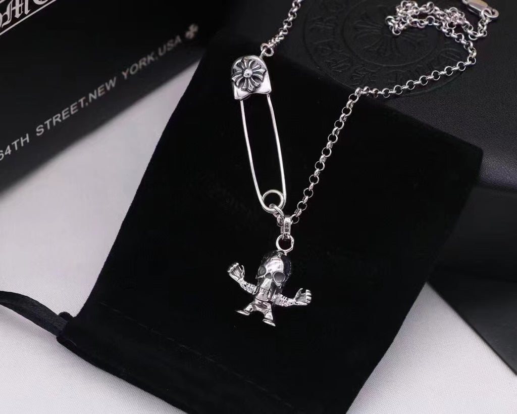 Chrome Hearts Skeleton Pin Charm Necklace - album image 2