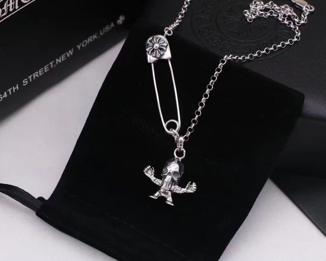 Chrome Hearts Skeleton Pin Charm Necklace - album image 2