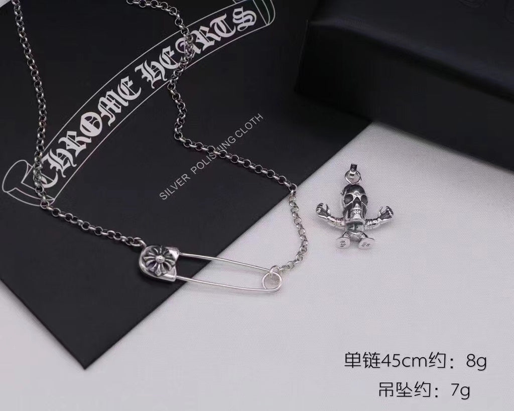 Chrome Hearts Skeleton Pin Charm Necklace - album image 1