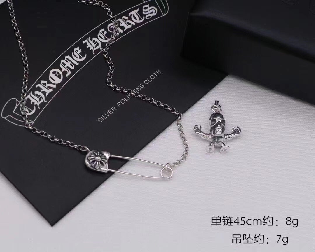 Chrome Hearts Skeleton Pin Charm Necklace - album image 1