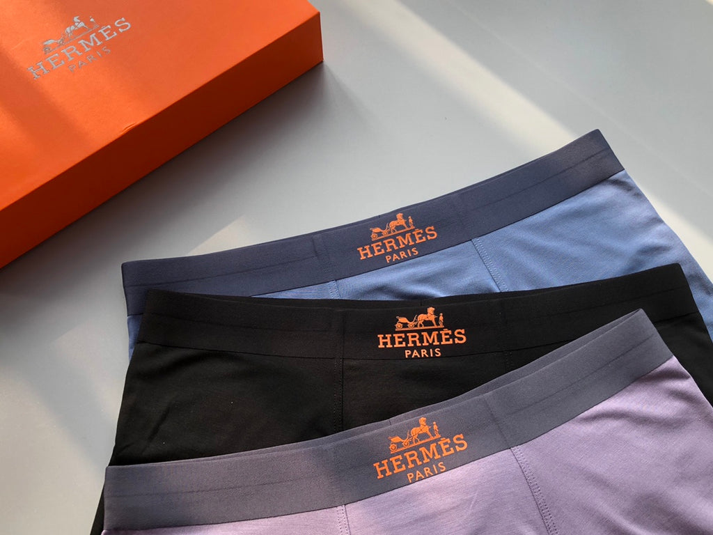 Hermes boxed copper carriage men's underwear, image 6