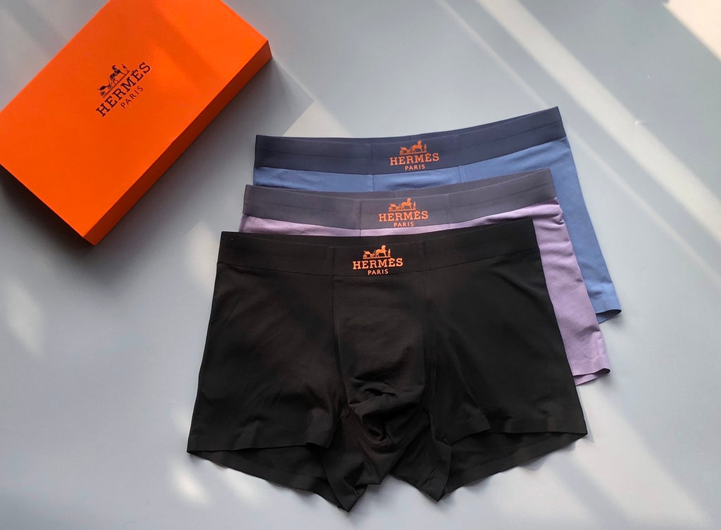 Hermes boxed copper carriage men's underwear, image 3