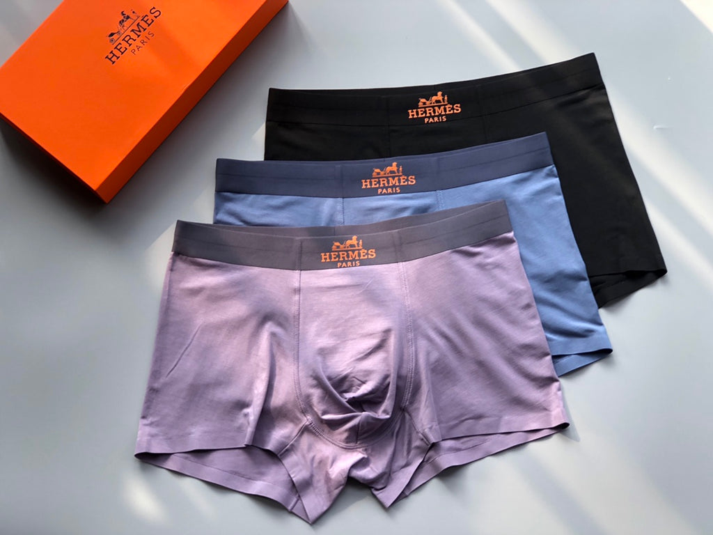 Hermes boxed copper carriage men's underwear, image 4