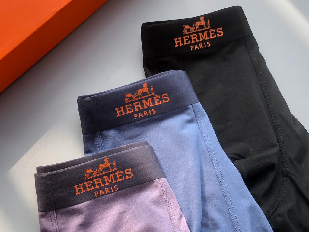 Hermes boxed copper carriage men's underwear, image 5