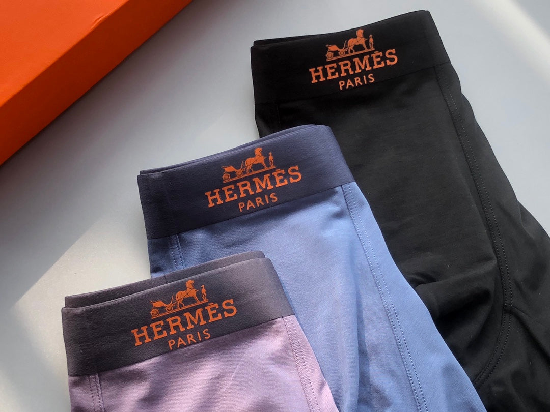 Hermes boxed copper carriage men's underwear, image 5