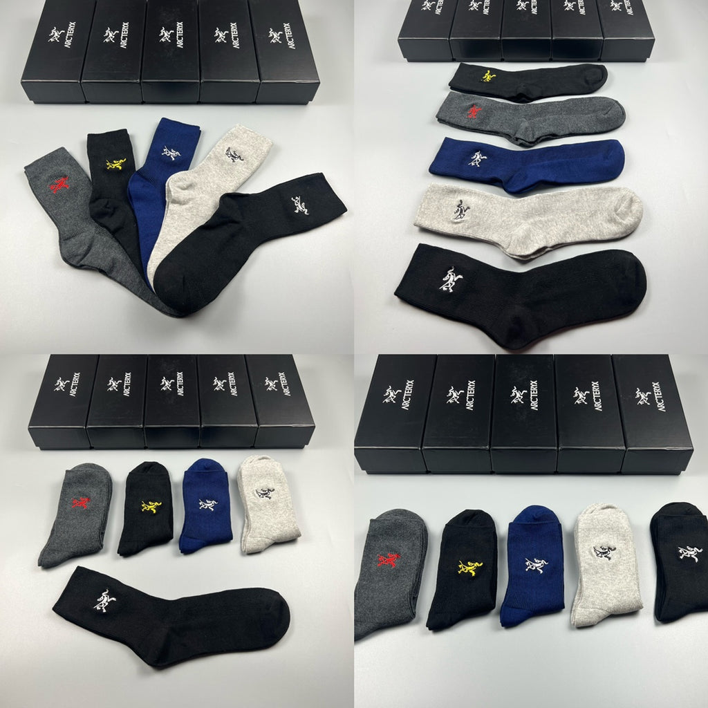 Arcteryx small colored bird emblem crew socks - view 9