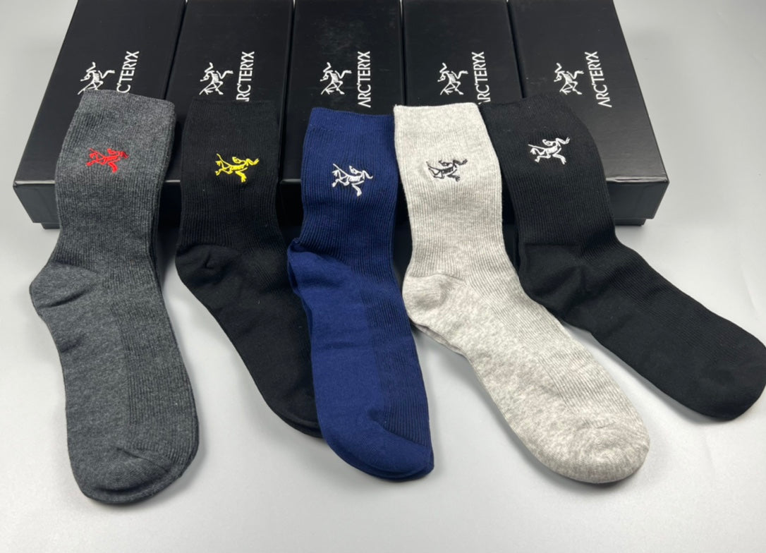 Arcteryx small colored bird emblem crew socks - view 5
