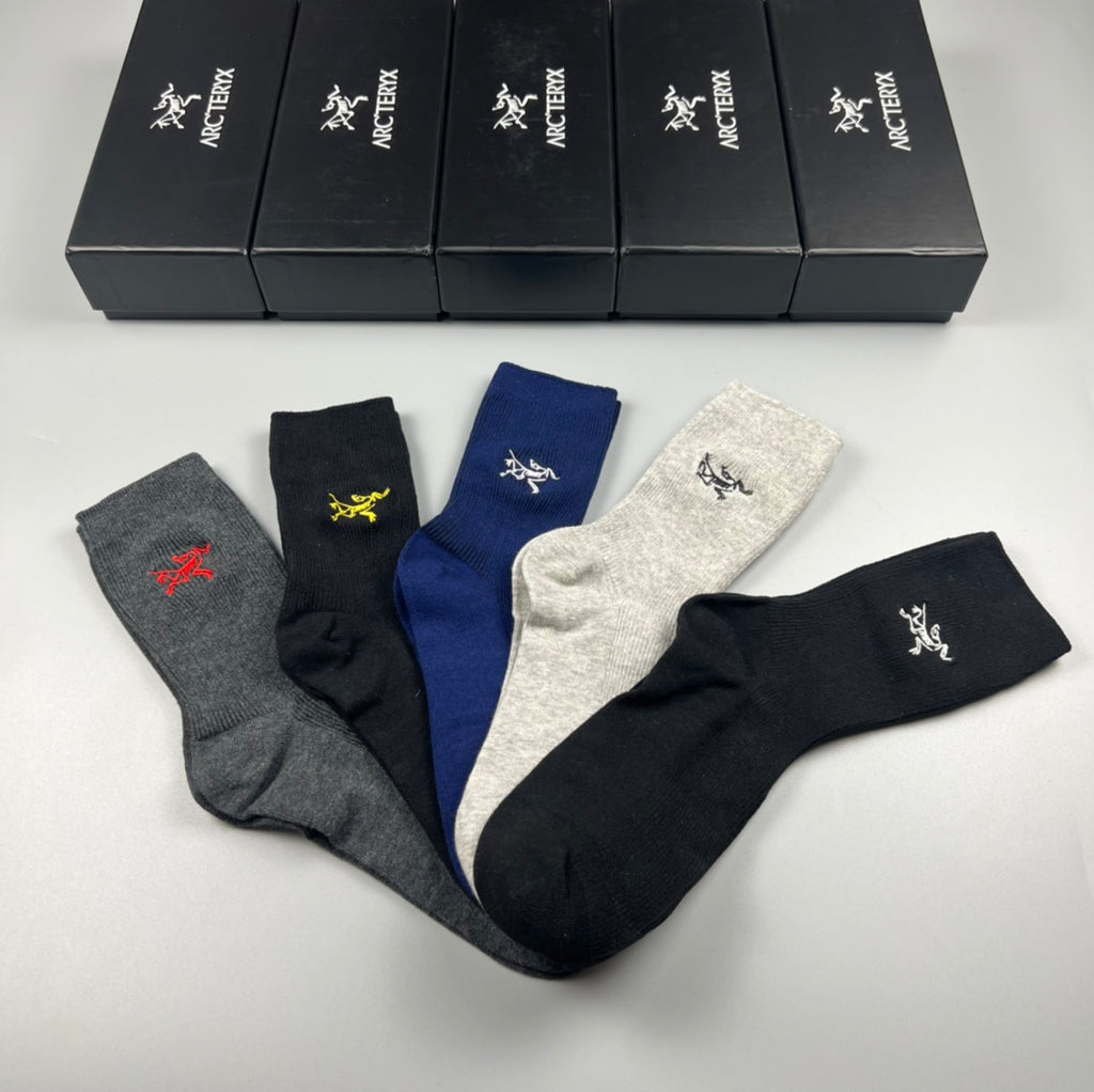 Arcteryx small colored bird emblem crew socks - view 2