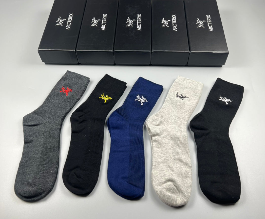 Arcteryx small colored bird emblem crew socks - view 3