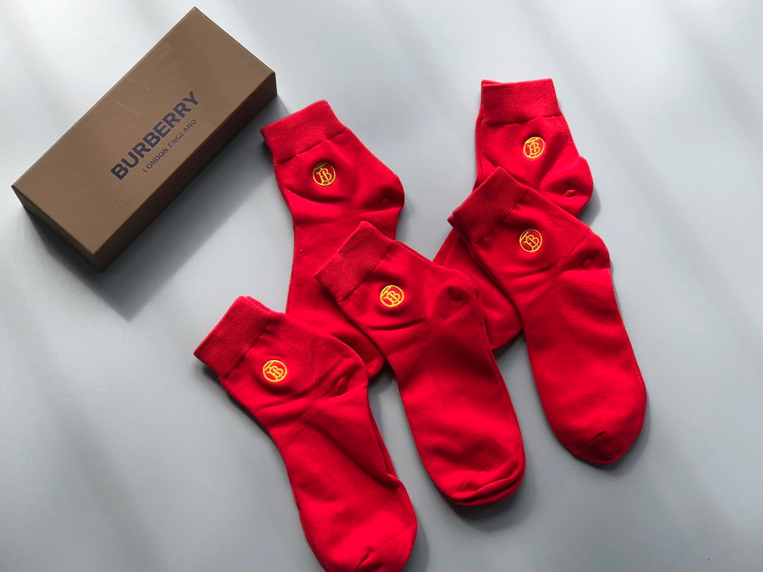 Burberry red circle tb crew socks - view 6