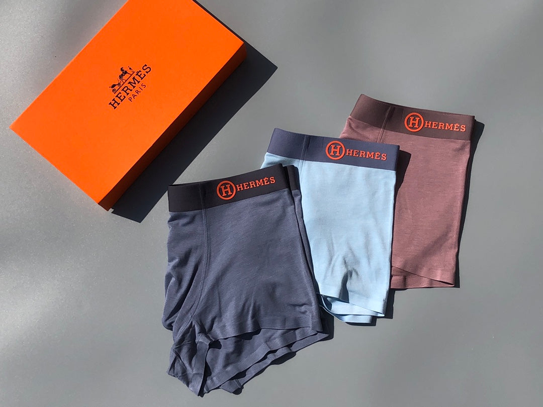 Hermes copper waist wordmark trunks, image 3