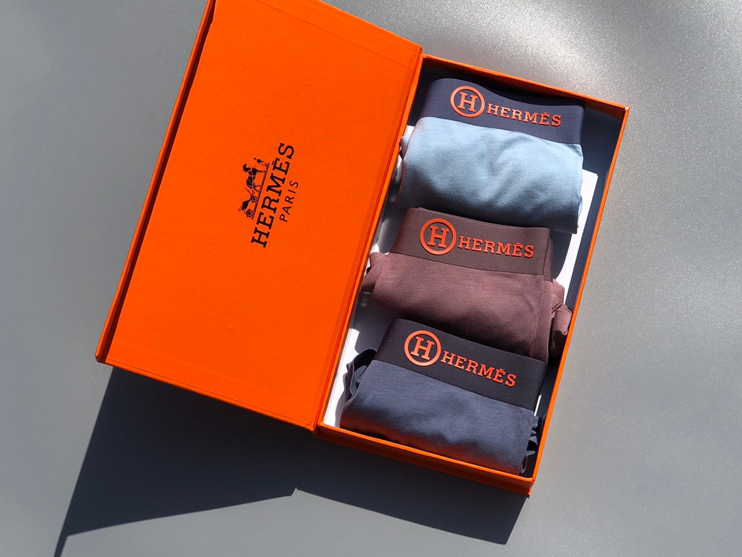 Hermes copper waist wordmark trunks, image 5