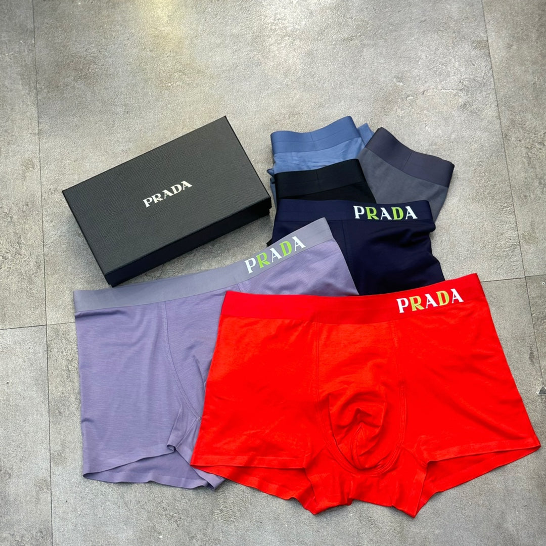 Prada colorful lettered waist boxer briefs - view 4