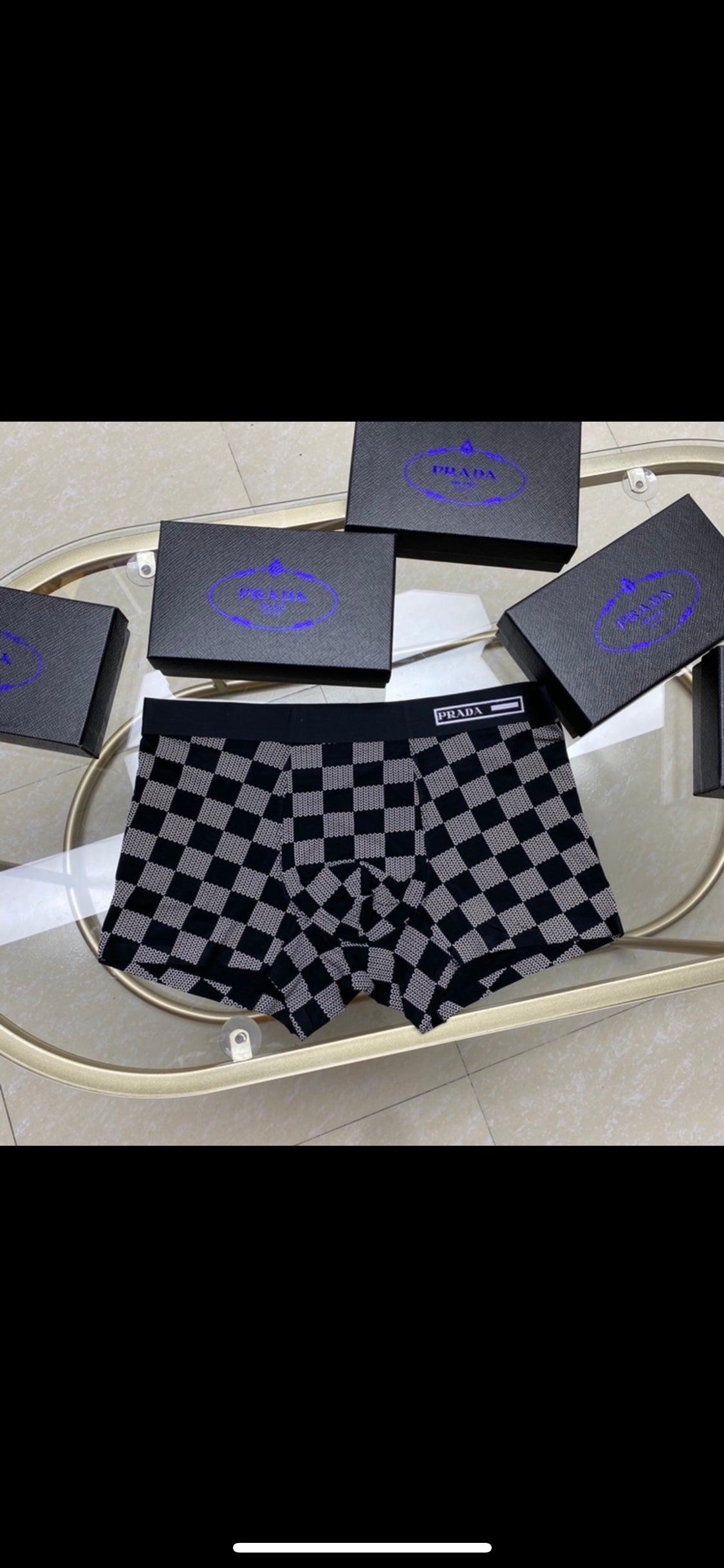 Prada checkerboard waist label boxer briefs - view 9