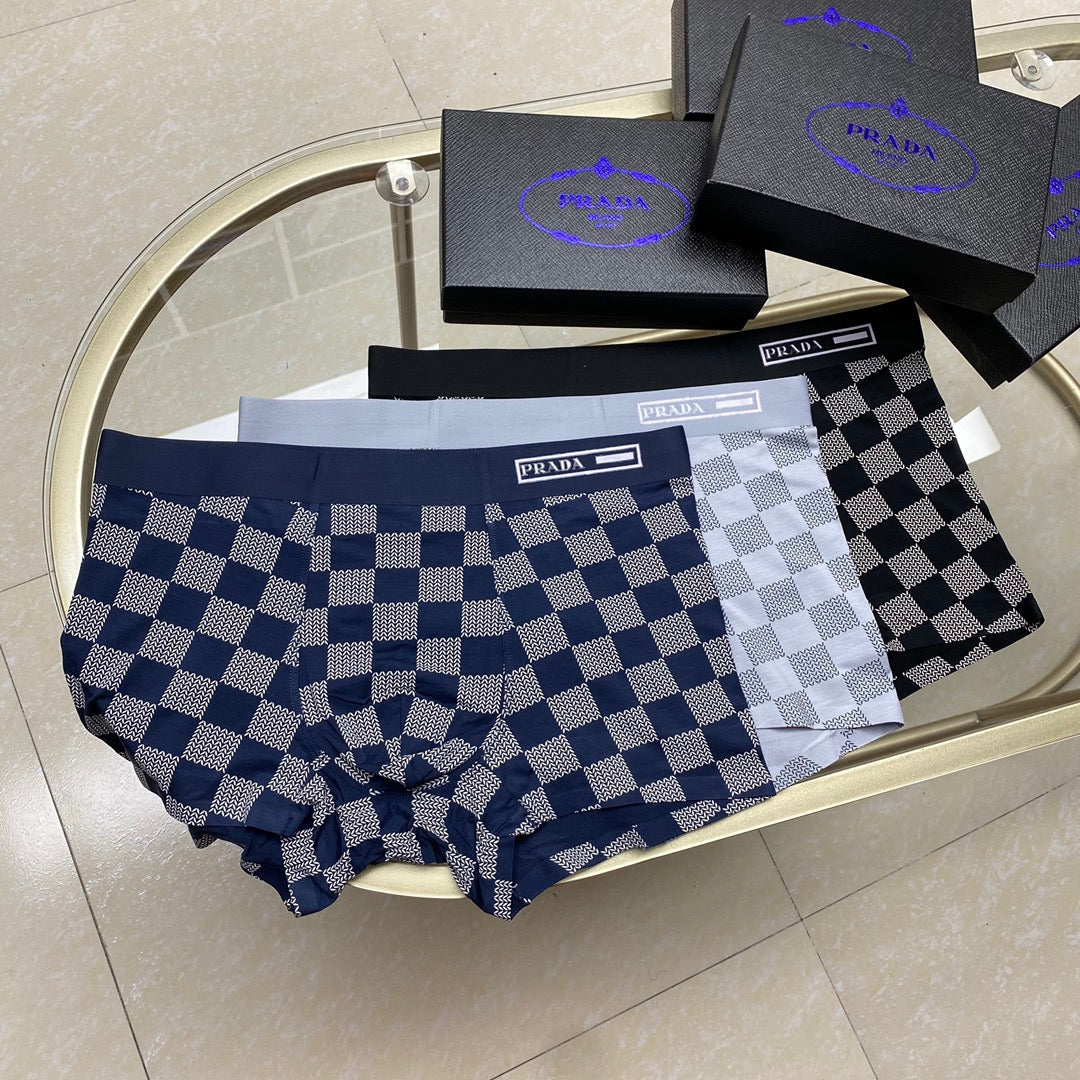 Prada checkerboard waist label boxer briefs - view 1