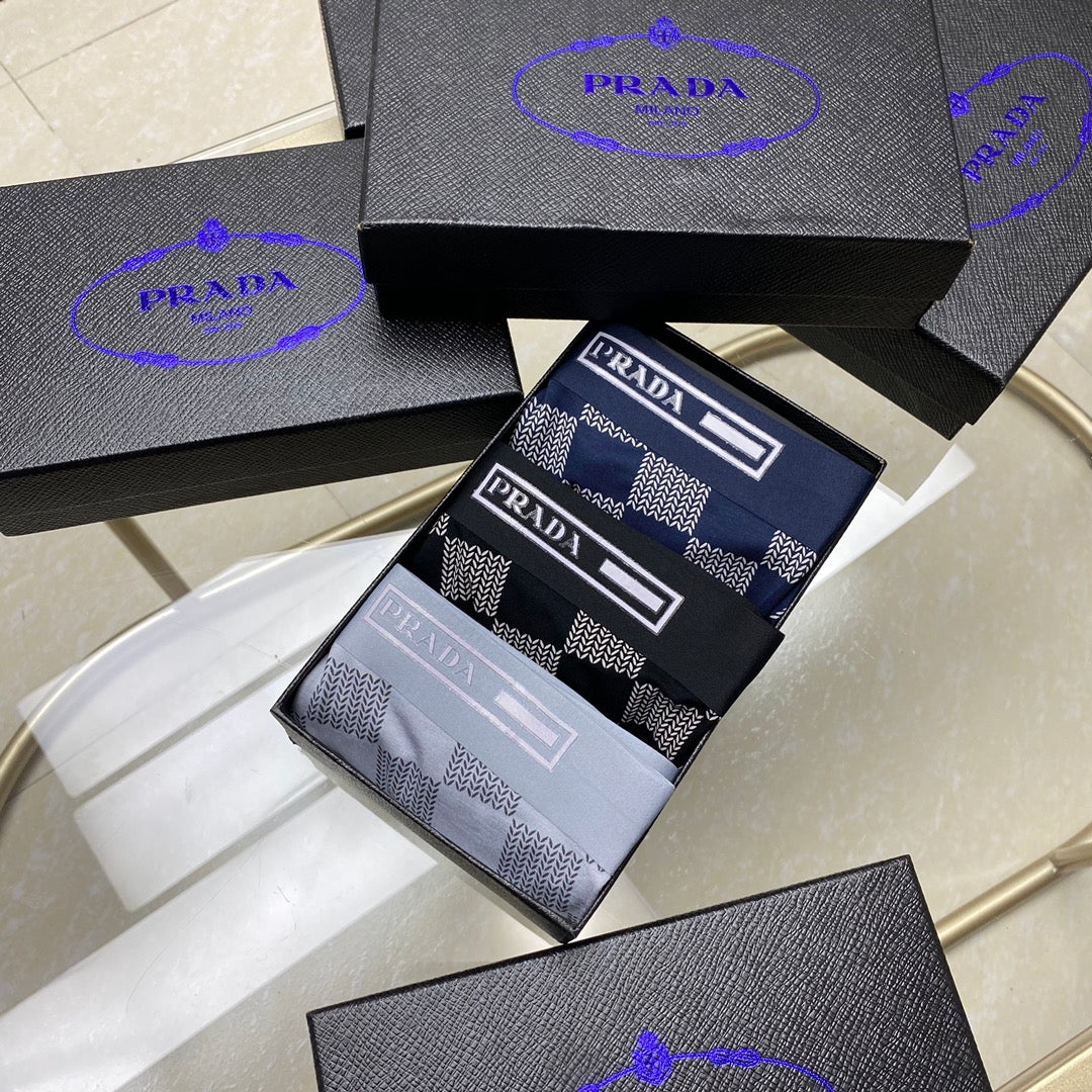 Prada checkerboard waist label boxer briefs - view 2