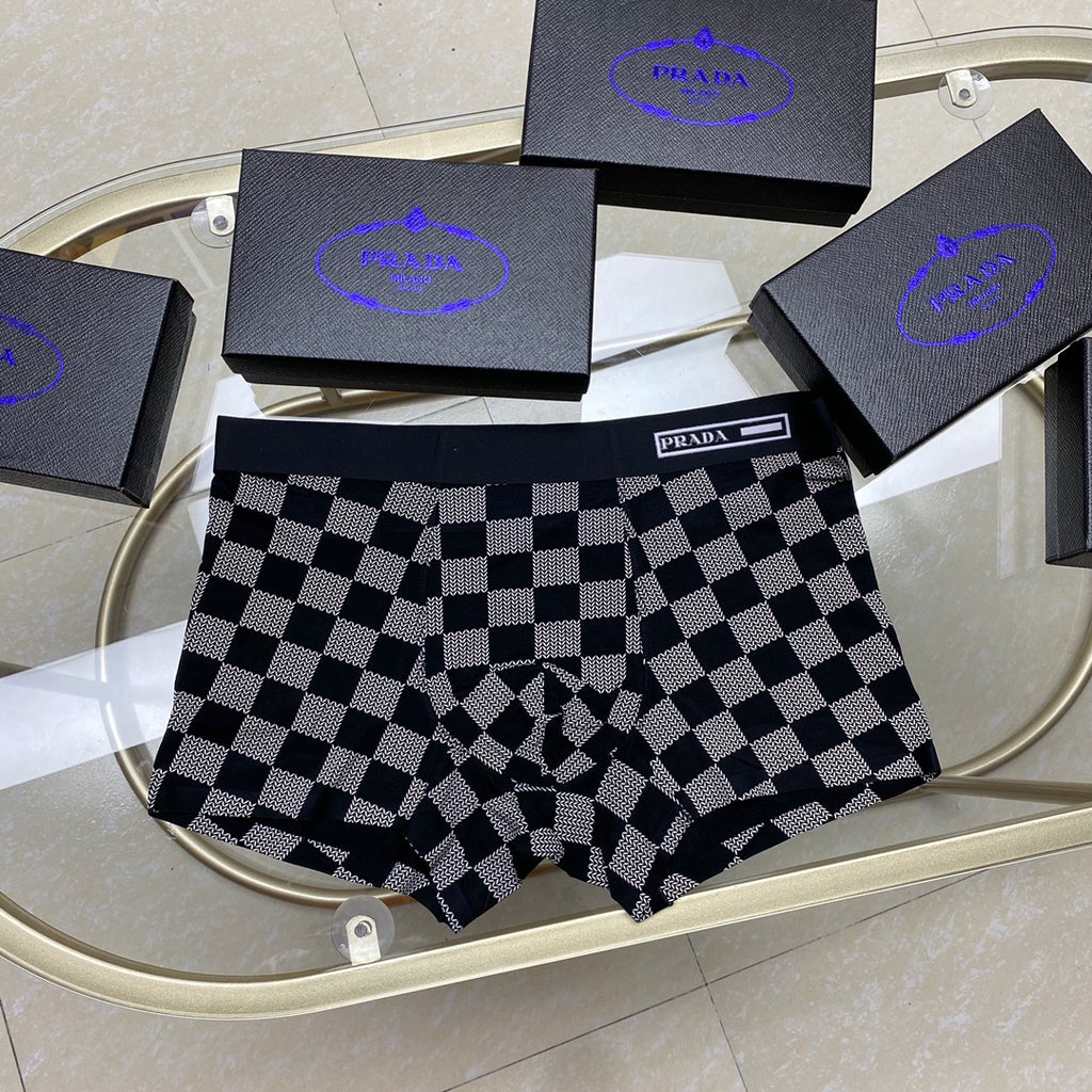 Prada checkerboard waist label boxer briefs - view 6